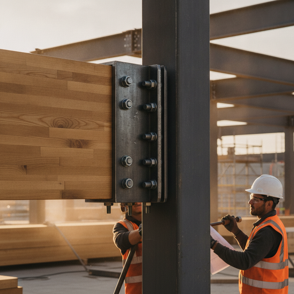 Chantier construction mixte métal bois bâtiment tertiaire durable France 2026