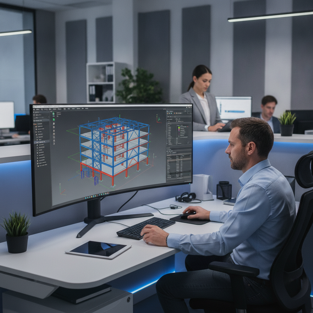 Bureau d'études structures métalliques modélisation BIM 3D logiciel